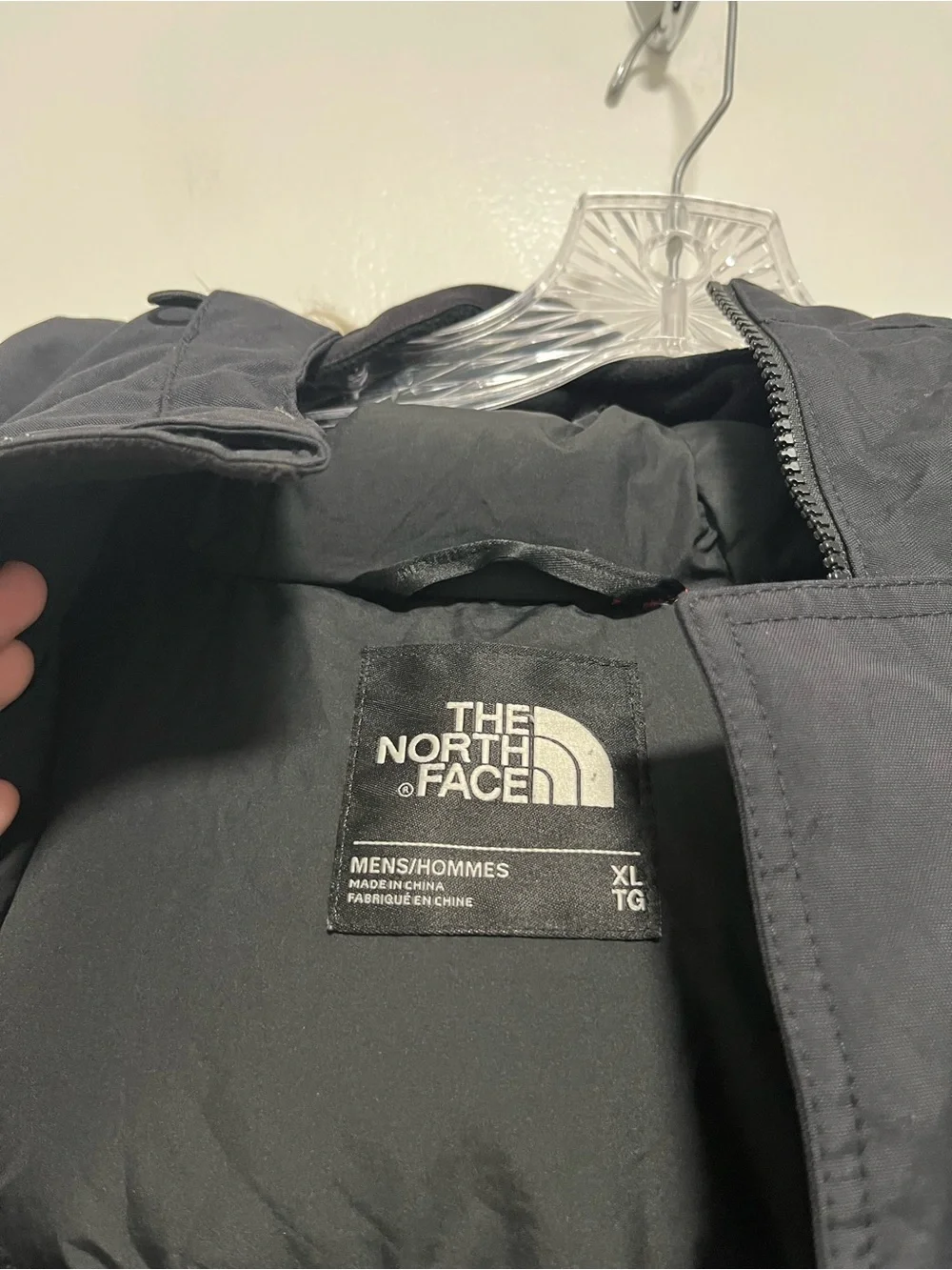 The North Face Gotham Jacket III 550 Down Fill Puffer Jacket Fur Trim Black XL